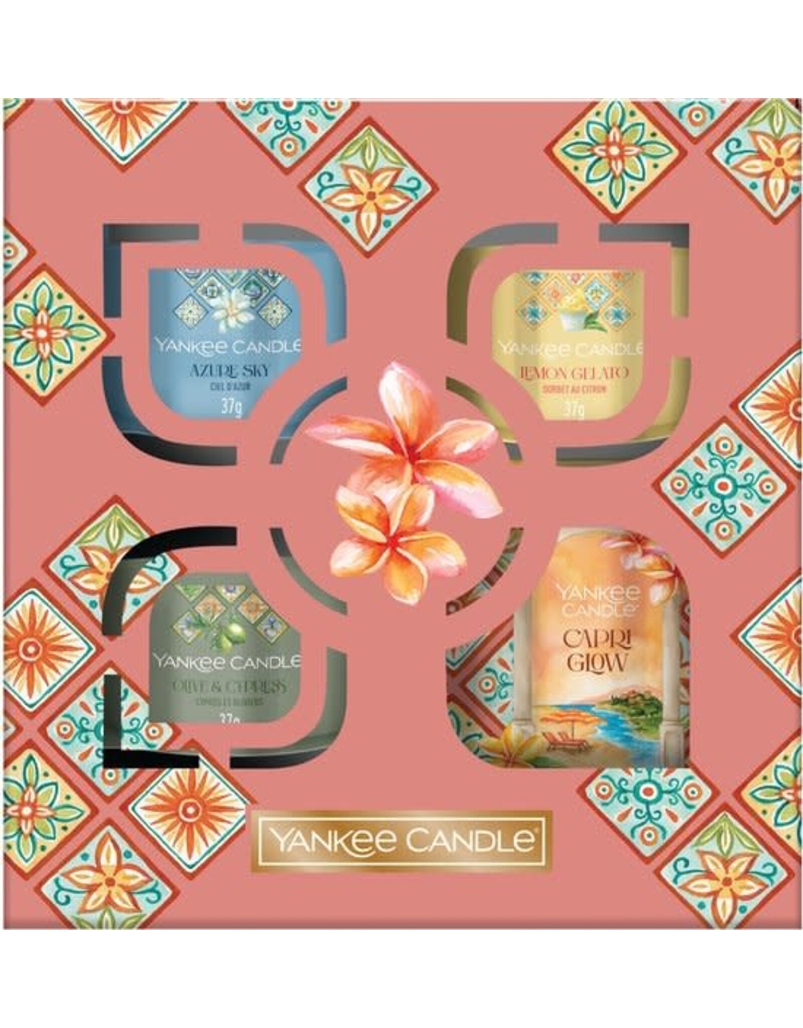 Yankee Candle Yankee Candle - Hello Italy - Kleine Geurkaars & 3 Filled Votive Gift Set - Geurkaars Cadeauset