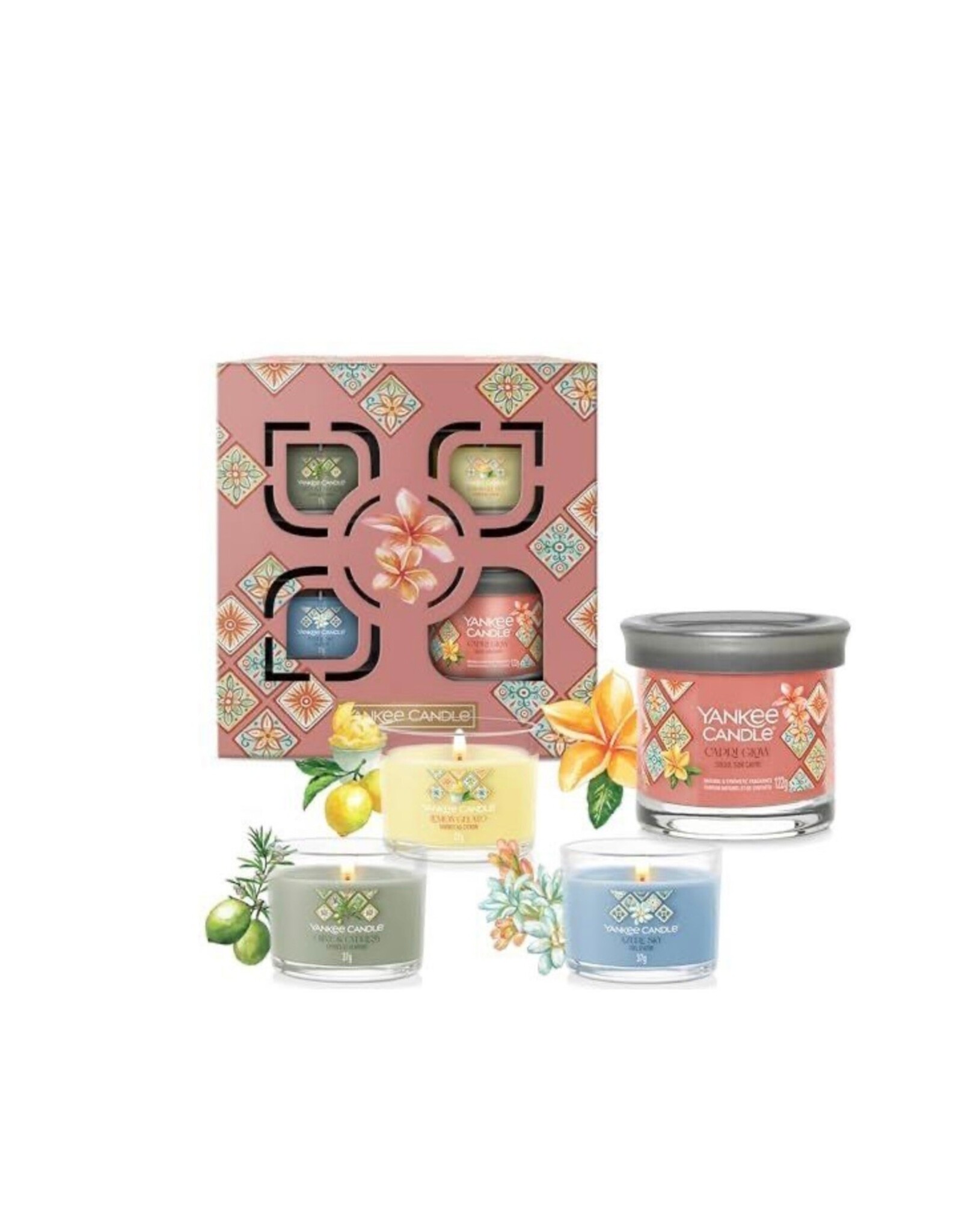 Yankee Candle Yankee Candle - Hello Italy - Kleine Geurkaars & 3 Filled Votive Gift Set - Geurkaars Cadeauset