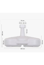 Parasolvoet Vulbaar 17 liter - Wit