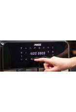 PRINCESS Princess Double Basket Airfryer 182074 - Dubbele Airfryer - 9 liter - 2 manden - XL - 8 programma's- 2400W - Dubbele heteluchtfriteuse - PFAS vrij - Touchscreen - RVS/Zwart - Sync functie