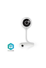 Nedis Nedis SmartLife Camera voor Binnen - Wi-Fi - Full HD 1080p - Cloud Opslag -Ook te gebruiken als babyfoon (optioneel) / microSD (niet inbegrepen) - Met bewegingssensor - Nachtzicht - Wit