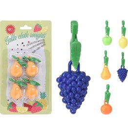 MERKLOOS Tafelkleedgewichten fruit kaart a 4st (1 stuk) assorti