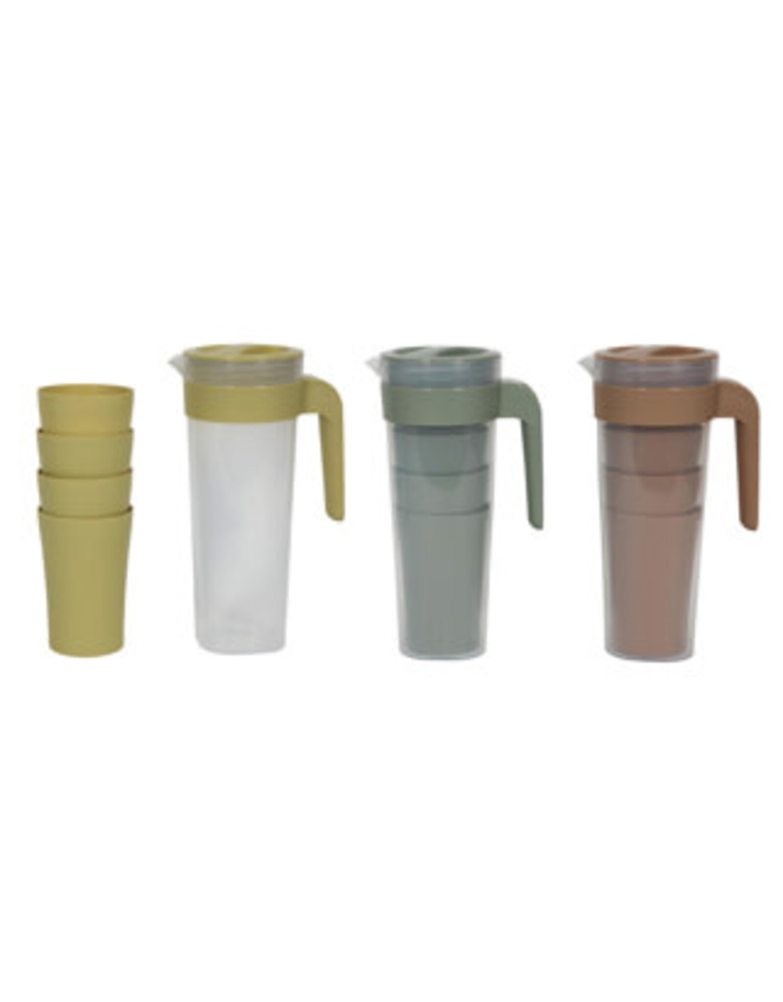 KITCHEN TOOLS Schenkkan 1.4L m/4 bekers 400ml assorti