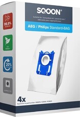 SQOON SQOON® - Stofzuigerzakken geschikt voor AEG VX6 & VX7 / Philips / Electrolux Standard Bag - 3D - met vernieuwde aansluiting
