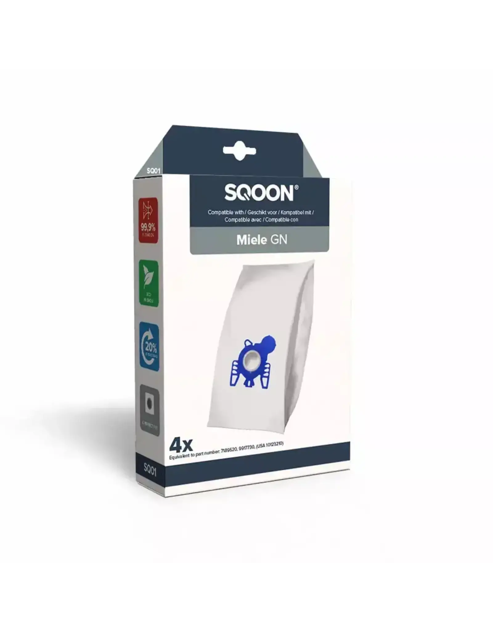 SQOON SQOON® Stofzuigerzakken MIELE GN - 4 stuks
