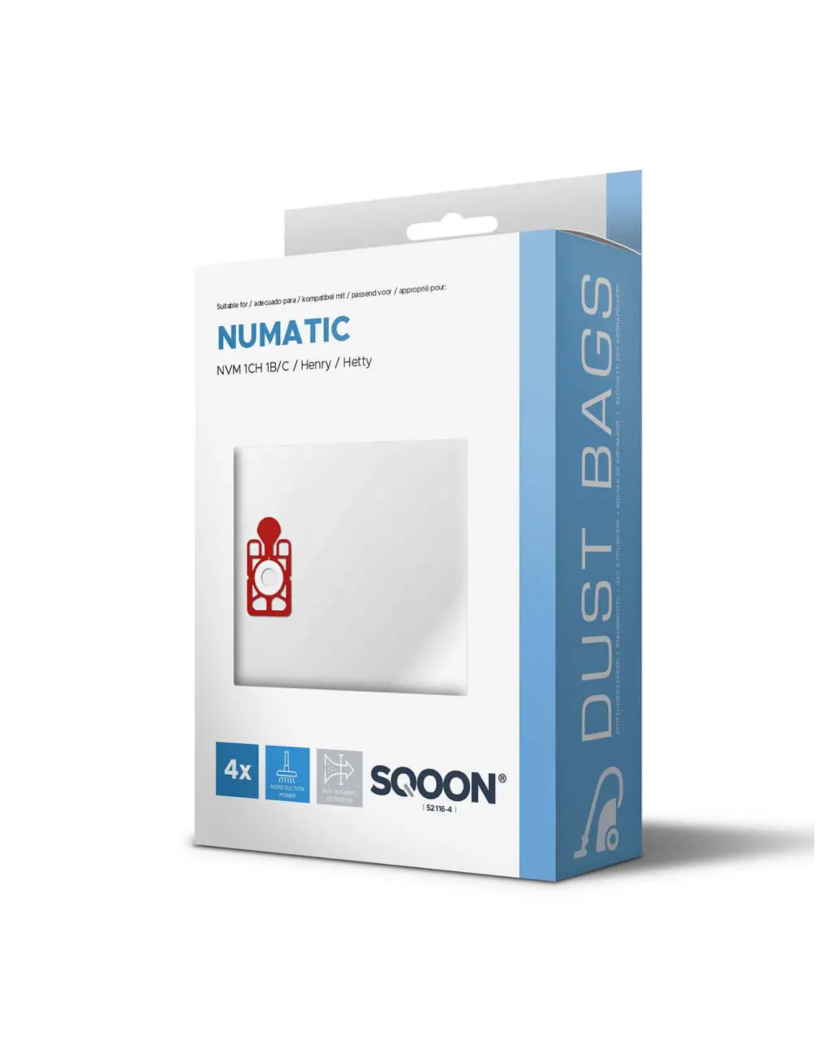 NUMATIC SQOON® Stofzuigerzakken Numatic NVM 1CH Henry James
