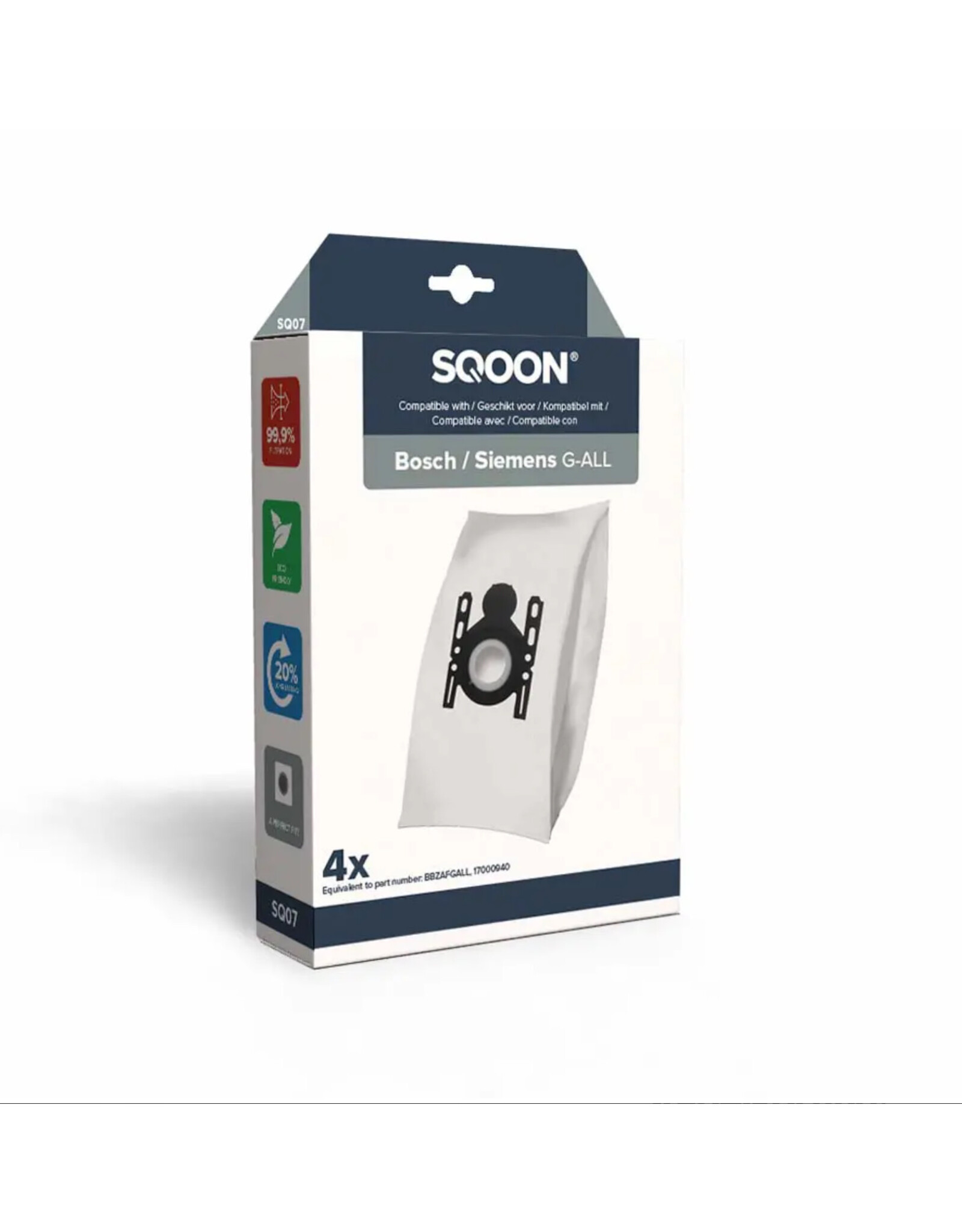 SQOON SQOON® Stofzuigerzakken Bosch/Siemens G-all - 4 stuks