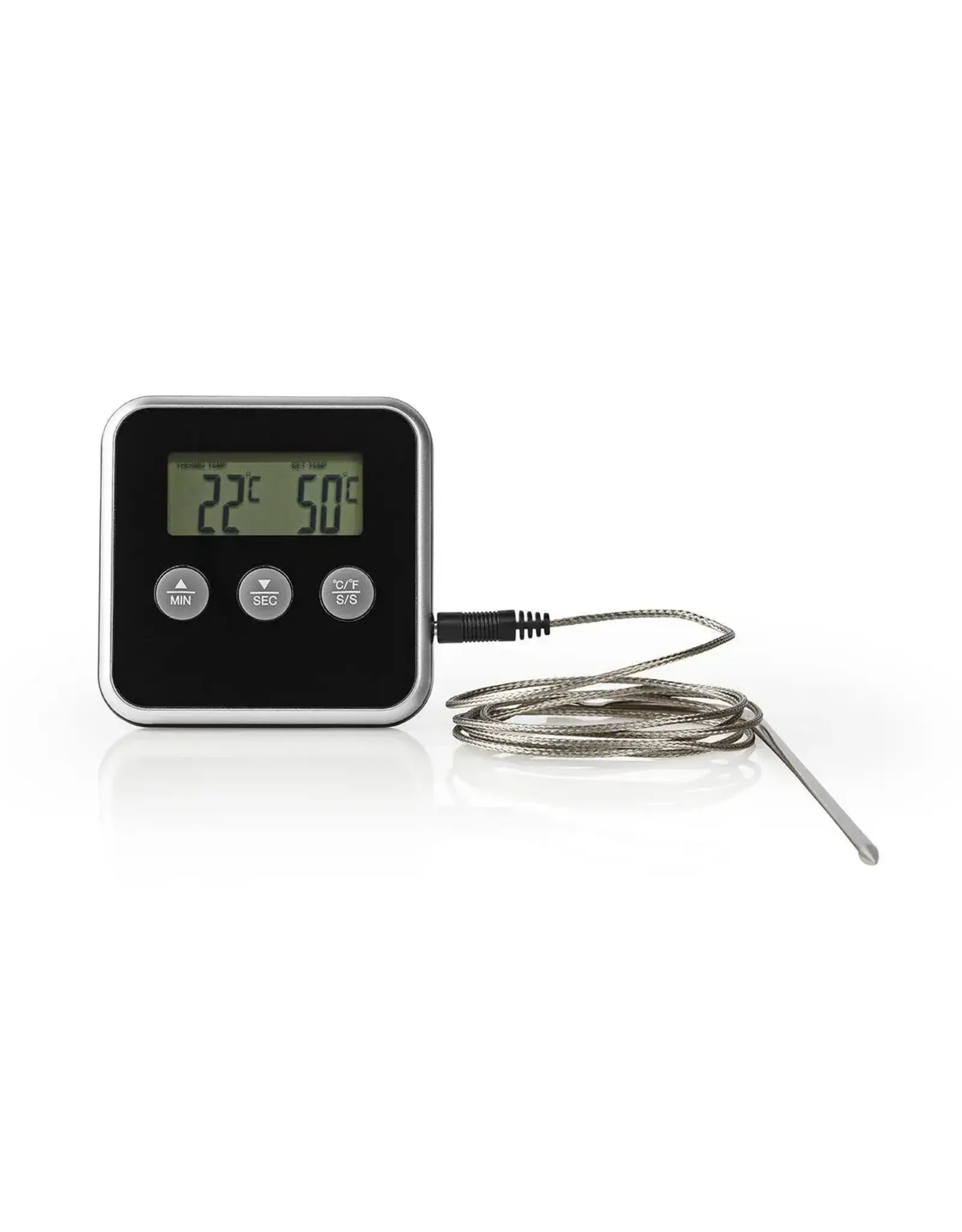 Nedis Vleesthermometer Alarm / Timer - LCD-Scherm - 0 - 250 °C