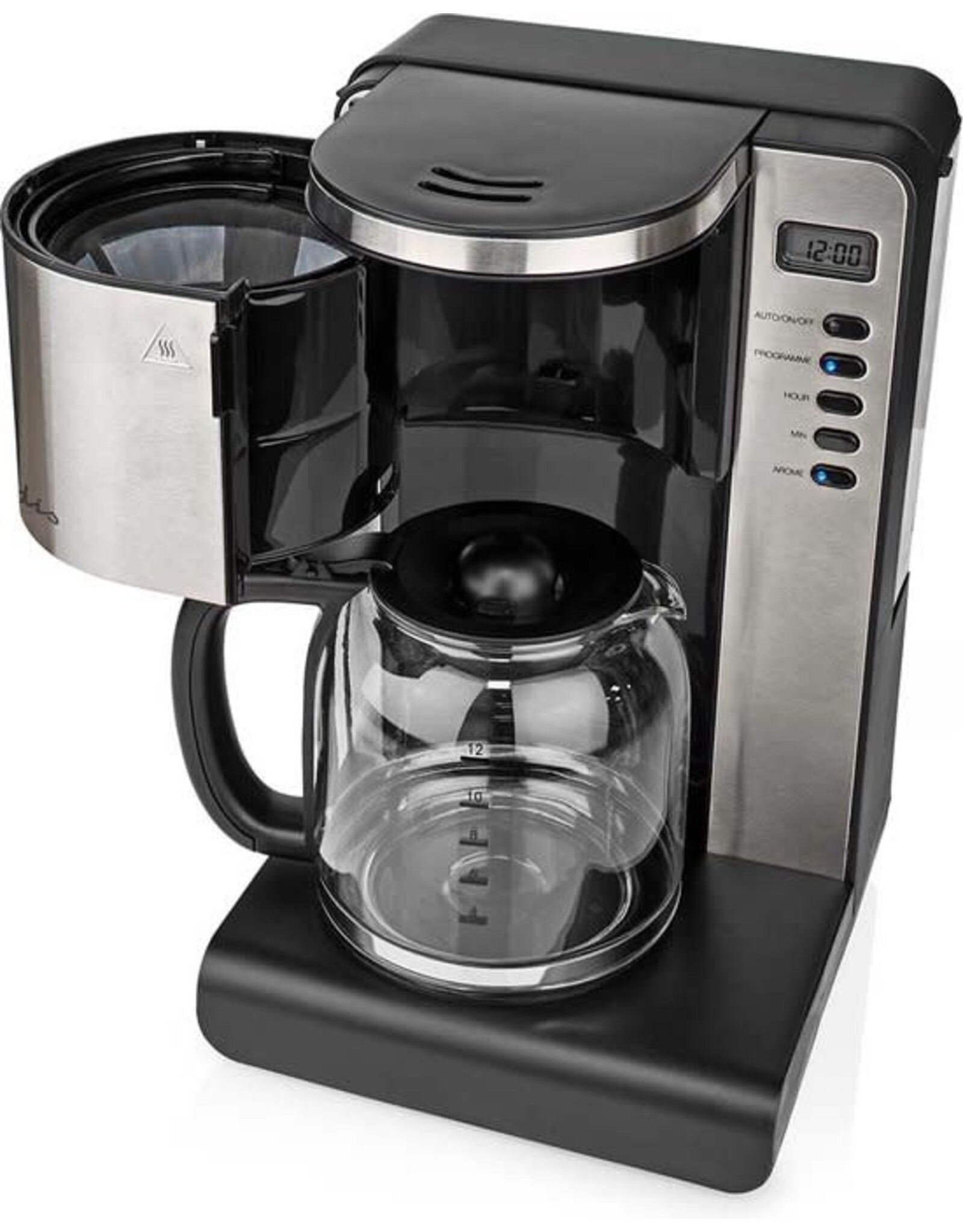 Nedis Nedis Koffiezetapparaat – Filterkoffie – 1,5L – Timer – Warmhoudfunctie – Zwart