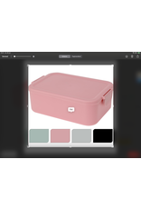 Lunchbox kunststof met clips 20x14x7cm