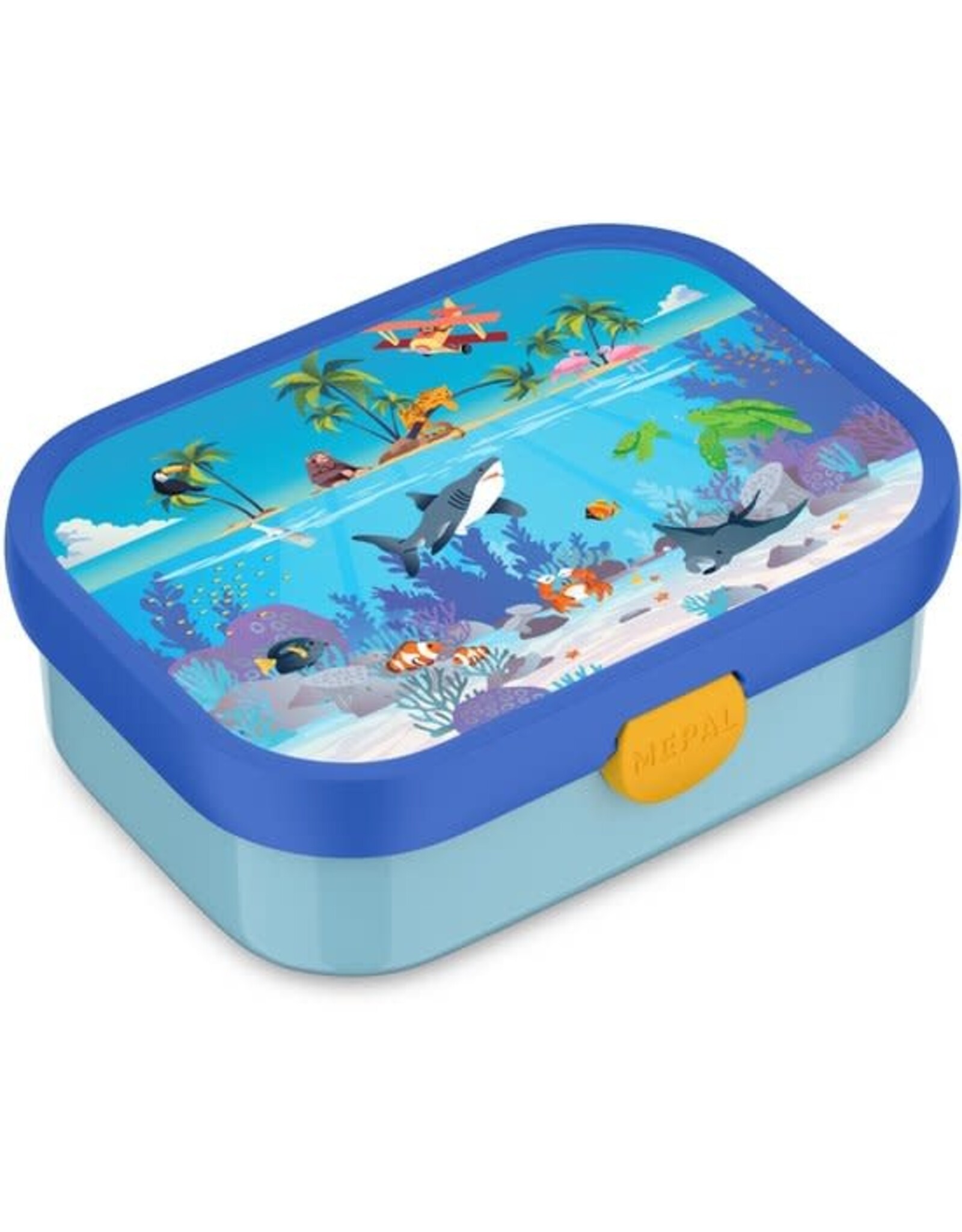 MEPAL Mepal lunchbox Campus - 750 ml - Broodtrommel met vakjes voor kinderen - Geschikt voor 4 boterhammen - Tropical Ocean