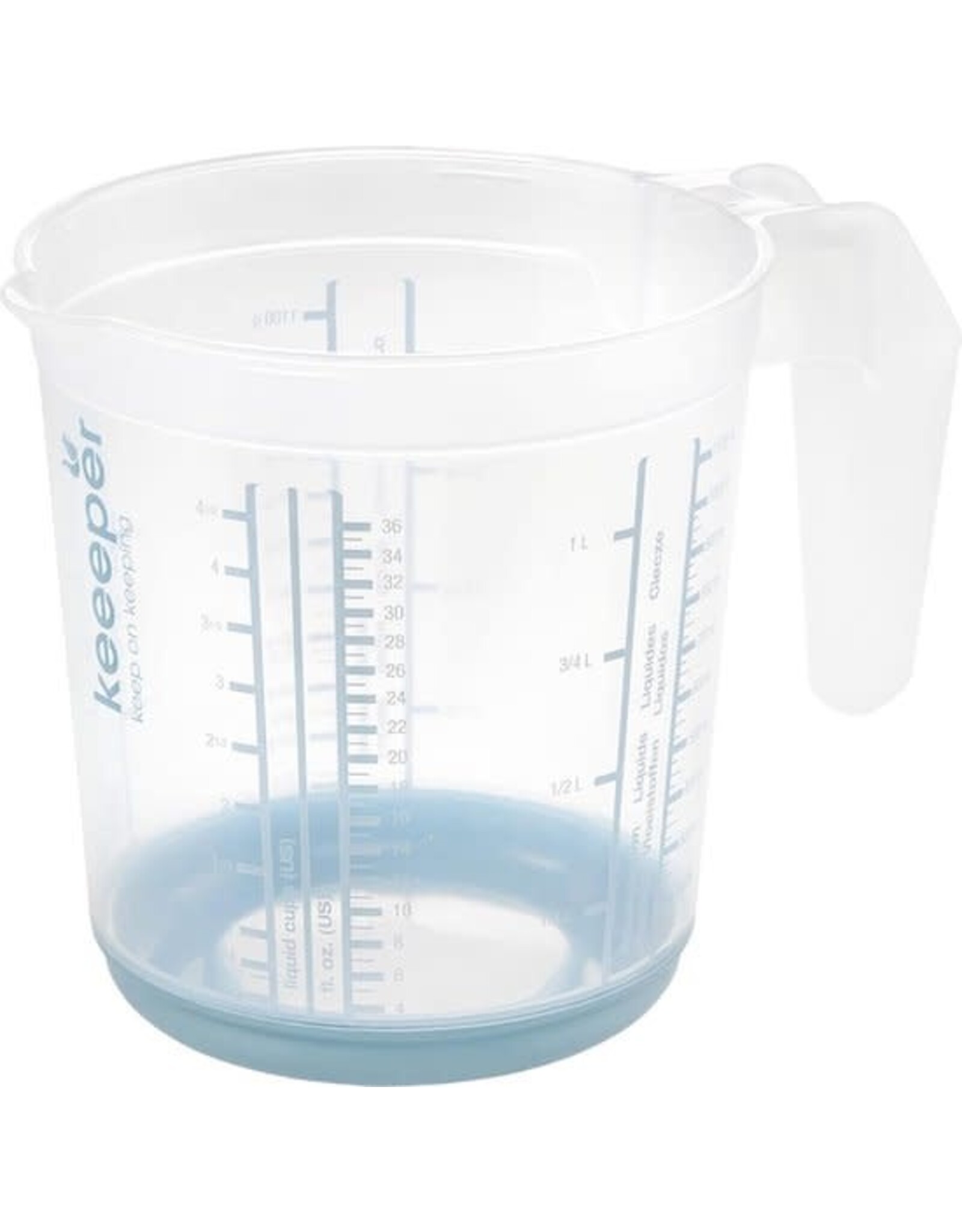 Keeeper Keeeper maatbeker, antislip, met handvat, 1l, nordic blauw, Masimmo