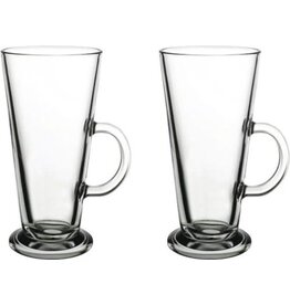 GLOZINI Glozini Lima - Latte Macchiato Glazen Met Handvat - Set van 2 - Irish Coffee Glazen - Koffieglazen