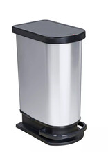 ROTHO Rotho Pedaalemmer Paso 50L zilver
