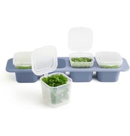 ROTHO Rotho - Mini Diepvriesdoos - Kleine Diepvries Doos - Voorraad bakje - Amuse bakje - Voor babyvoeding - Set van 4