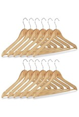 MERKLOOS kledinghangers - kledinghangerset - hout - 12 stuks