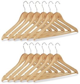 MERKLOOS kledinghangers - kledinghangerset - hout - 12 stuks