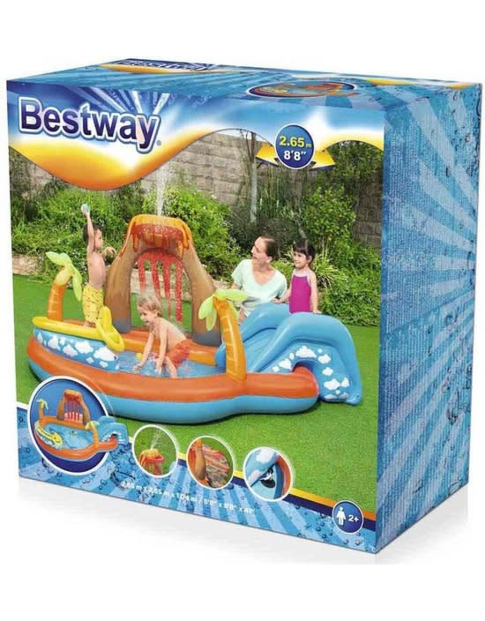 BESTWAY Bestway Speelzwembad Tropisch Eiland - 265x265x104cm
