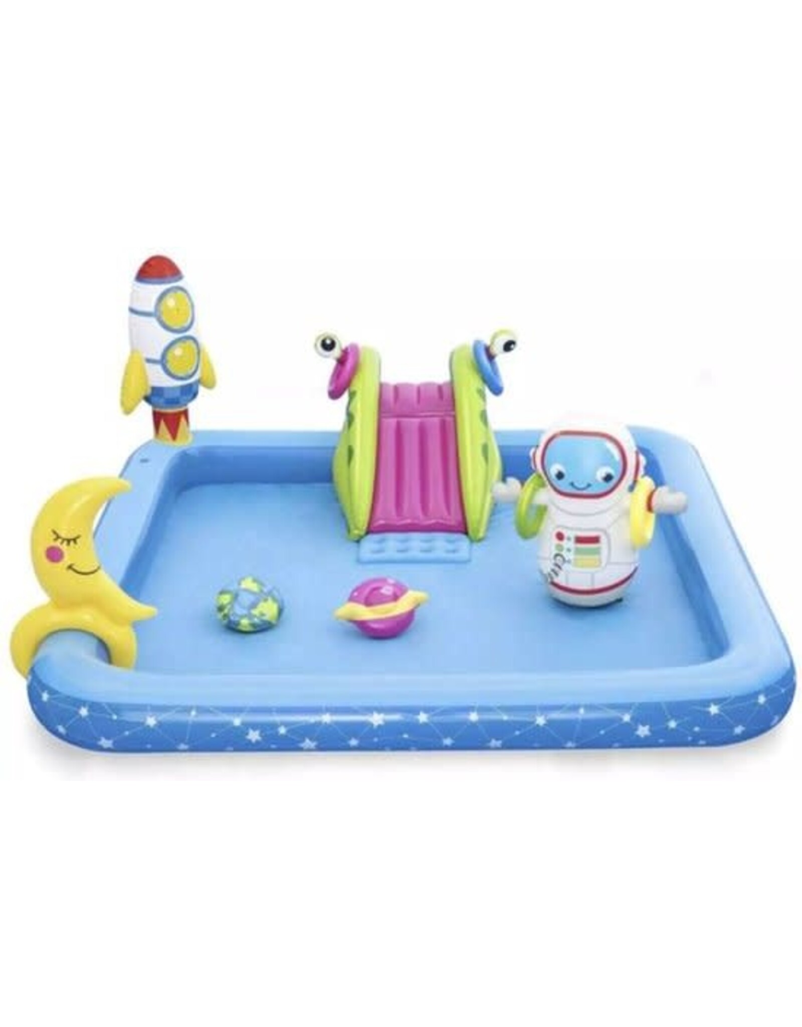 BESTWAY BESTWAY Play center Lil' Astronaut - Water Speel Center - Opblaasbare Glijbaan - Ruimtespellen - Vanaf 2 Jaar