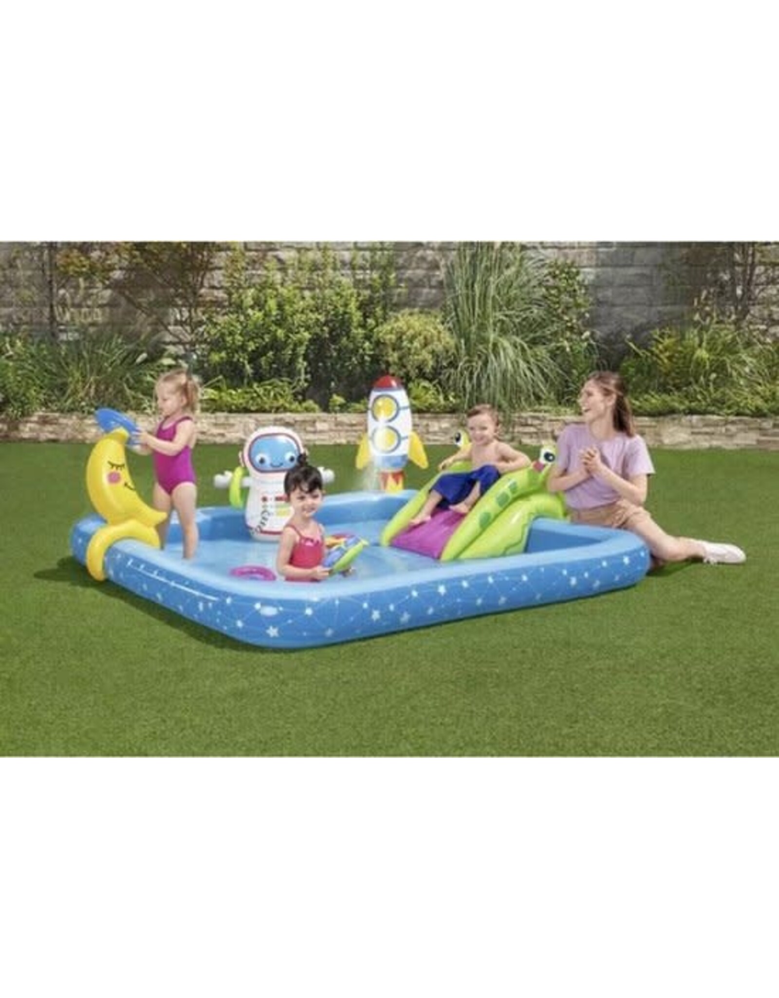 BESTWAY BESTWAY Play center Lil' Astronaut - Water Speel Center - Opblaasbare Glijbaan - Ruimtespellen - Vanaf 2 Jaar