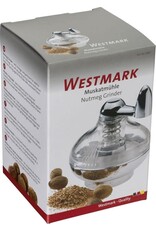 WESTMARK Westmark Nootmuskaatmolen, met opslagruimte, kunststof/roestvrij staal, zilver/doorzichtig