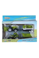 2-Play 2-Play Tractor en Combine met 2 Aanhangers, 24cm