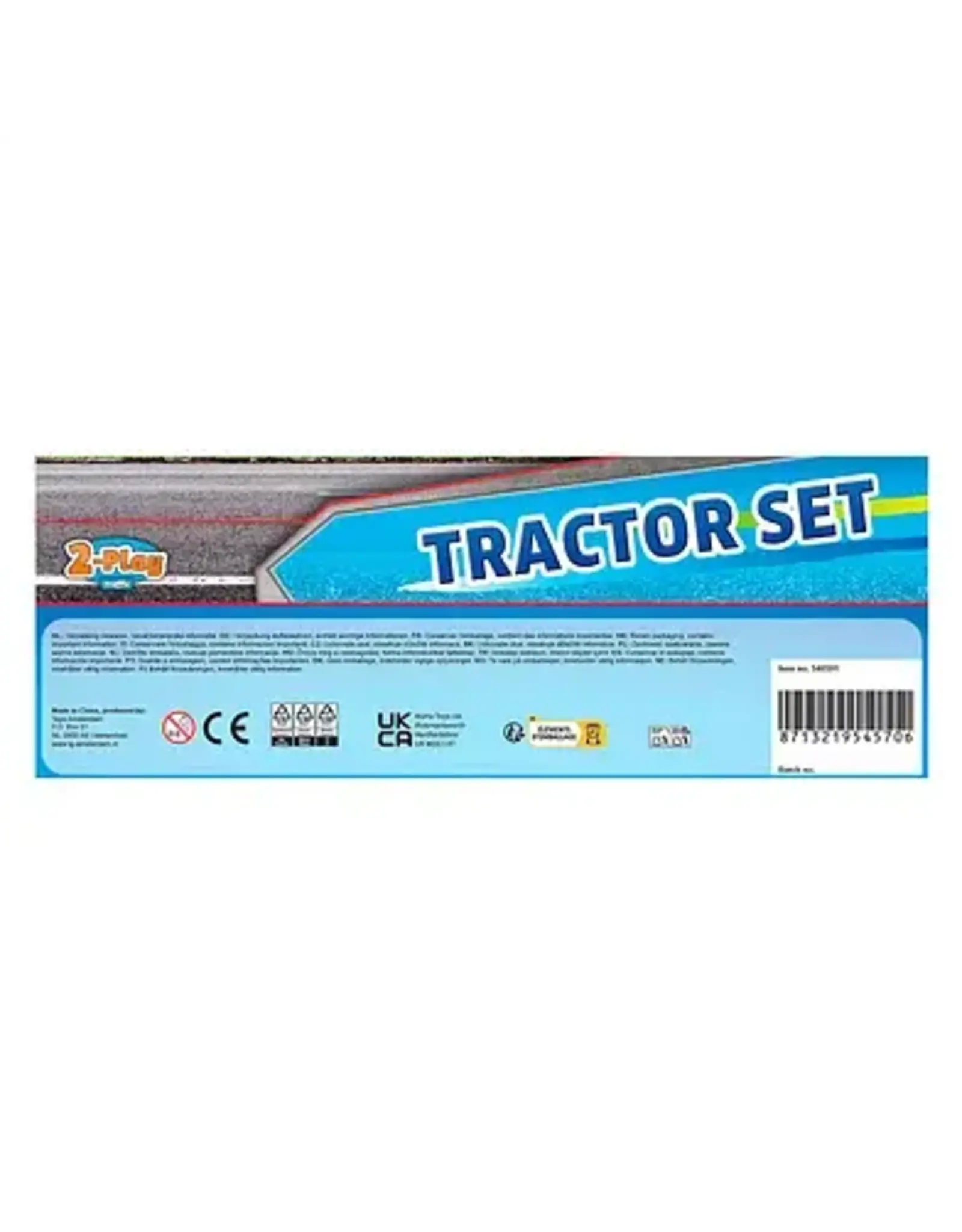2-Play 2-Play Tractor en Combine met 2 Aanhangers, 24cm