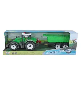 2-Play 2-Play Tractor met Aanhanger en Kiepfunctie met Licht en Geluid