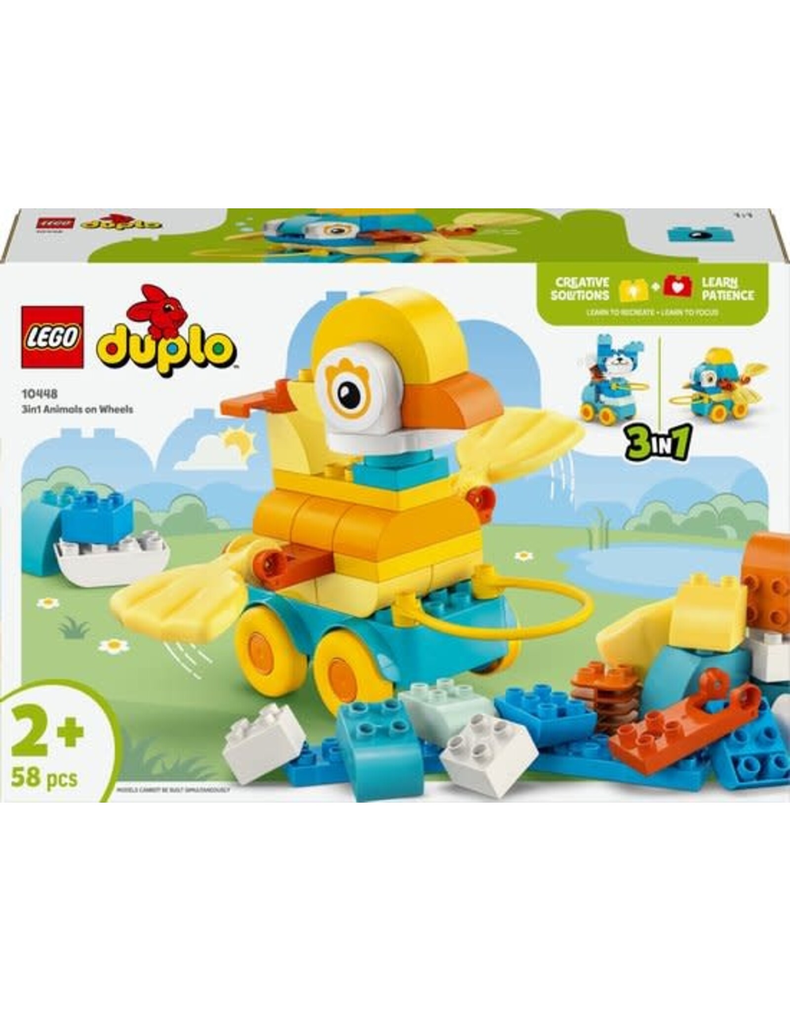 Lego duplo LEGO DUPLO 3-in-1 Dieren op Wielen Peuterspeelgoed - 10448