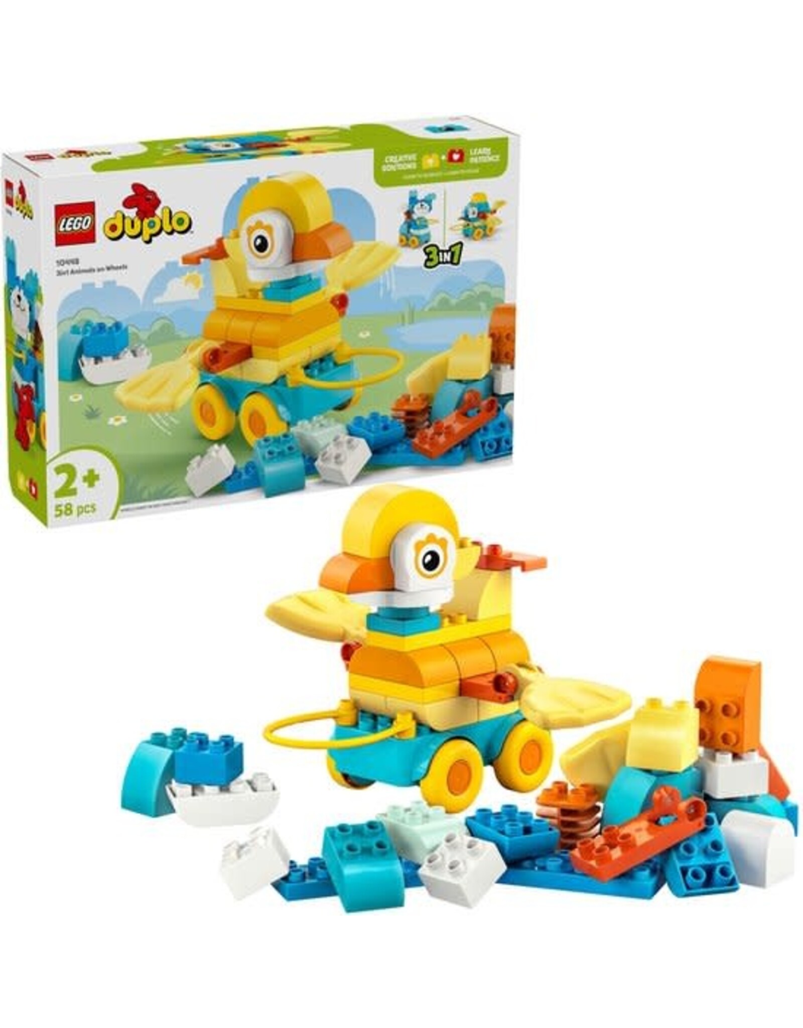 Lego duplo LEGO DUPLO 3-in-1 Dieren op Wielen Peuterspeelgoed - 10448