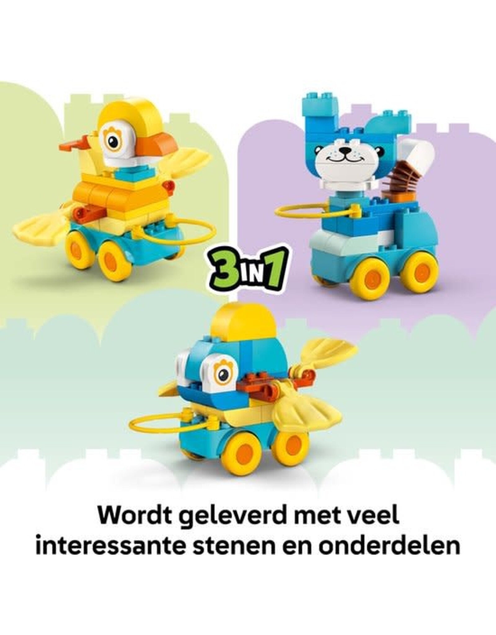 Lego duplo LEGO DUPLO 3-in-1 Dieren op Wielen Peuterspeelgoed - 10448