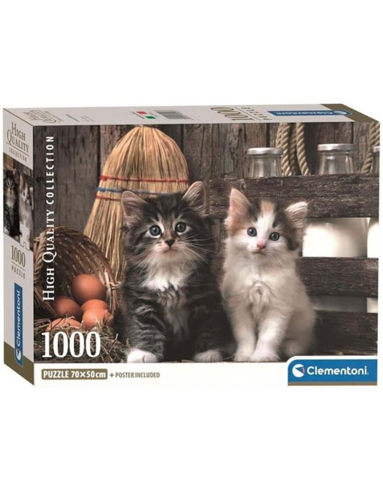 CLEMENTONI Clementoni - Puzzel - 1000 Stukjes - Schattige Kittens - High Quality Collection