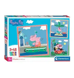 CLEMENTONI Clementoni Legpuzzel Super Color Vierkant Peppa Pig, 3x48st.