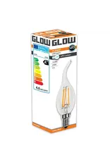 Glow LED Filament tipkaars |  4-40W E14 CA35 2700K 470lm ND