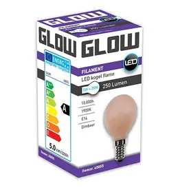 Glow LED Flame kogel | 5-25W E14 G45 1900K 250lm dimbaar