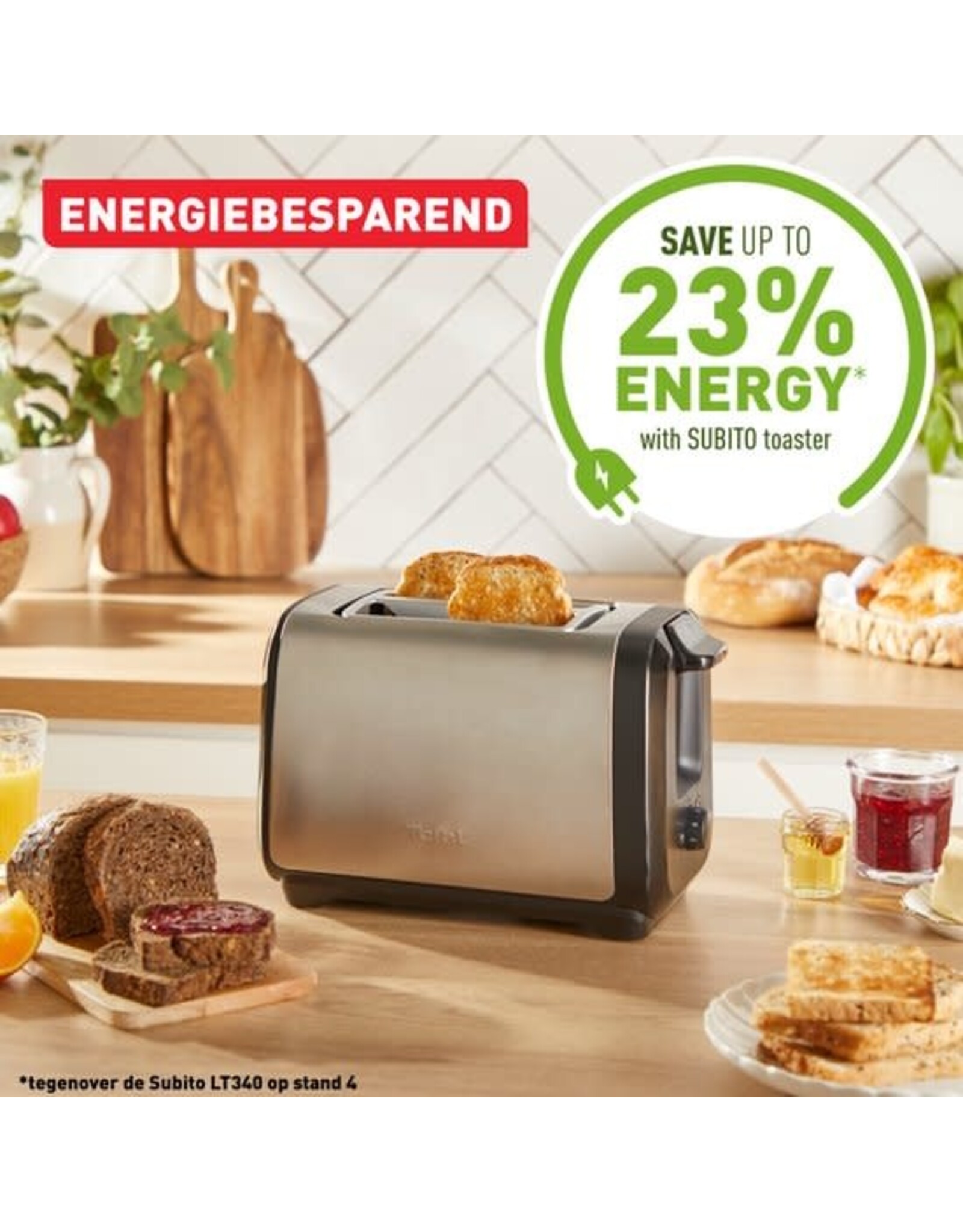 TEFAL Tefal Subito RVS TT5S1D RVS Broodrooster