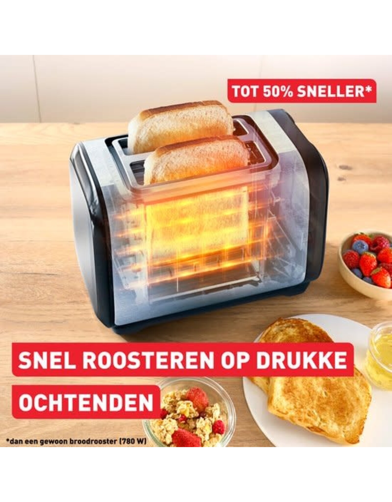 TEFAL Tefal Subito RVS TT5S1D RVS Broodrooster