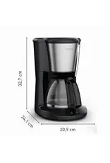 TEFAL Tefal Subito RVS CM5S1D - Filter-koffiezetapparaat -1.25L- 15 kopjes