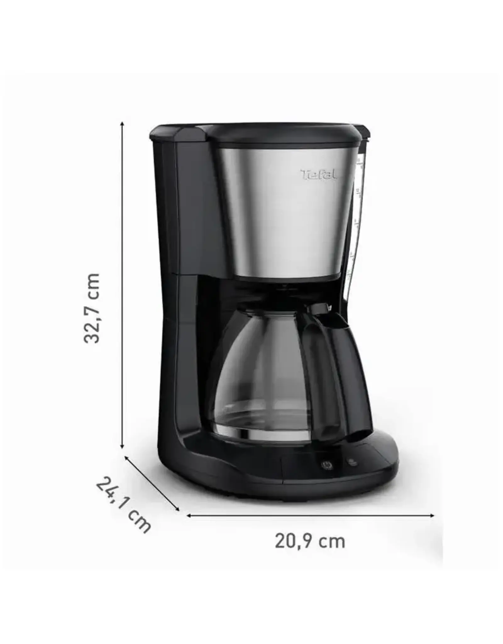 TEFAL Tefal Subito RVS CM5S1D - Filter-koffiezetapparaat -1.25L- 15 kopjes