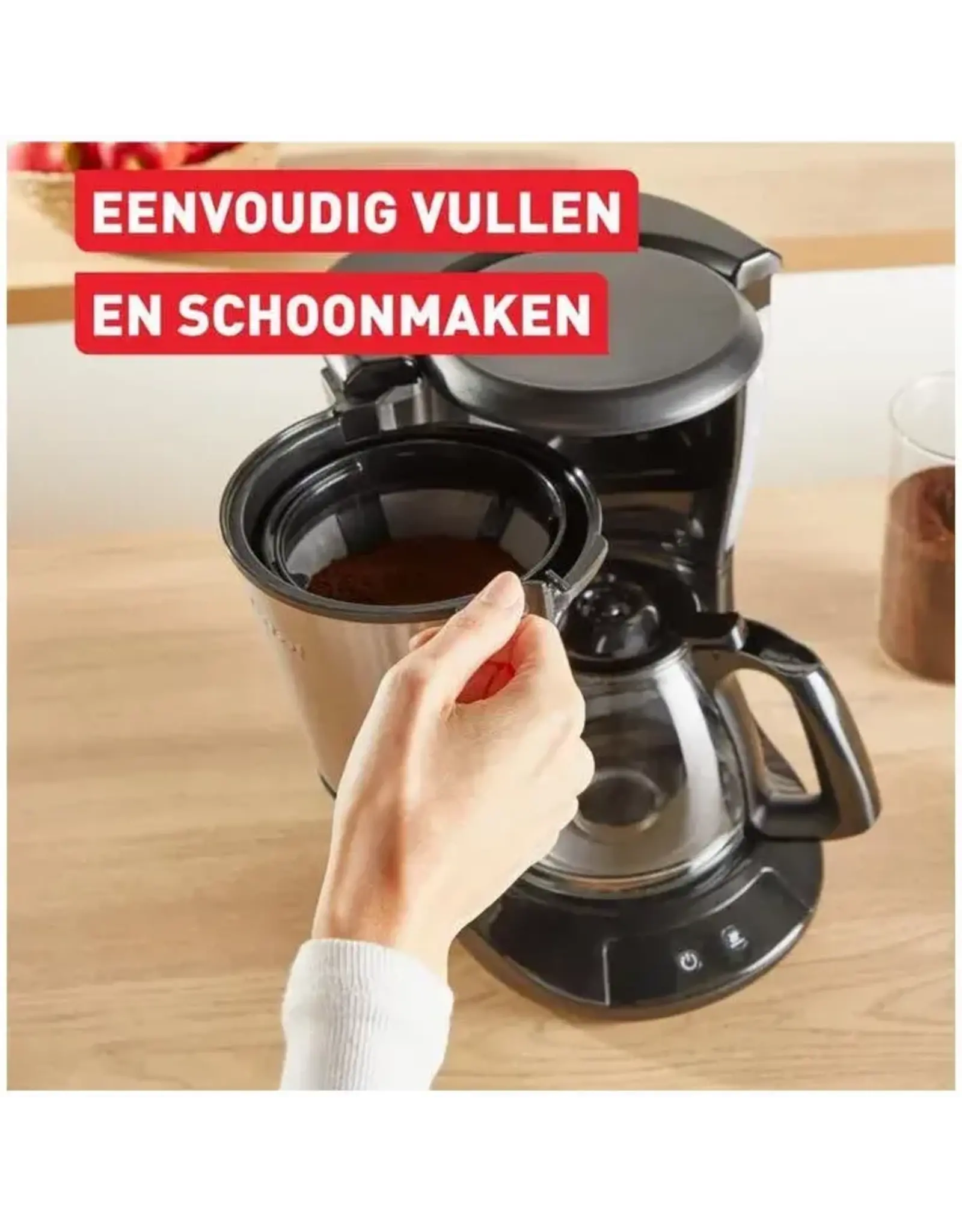 TEFAL Tefal Subito RVS CM5S1D - Filter-koffiezetapparaat -1.25L- 15 kopjes