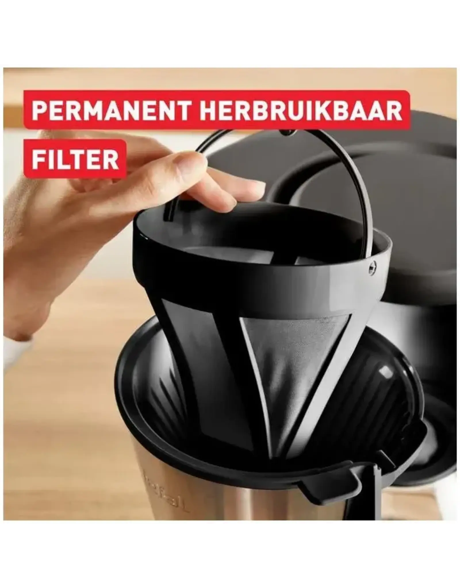 TEFAL Tefal Subito RVS CM5S1D - Filter-koffiezetapparaat -1.25L- 15 kopjes