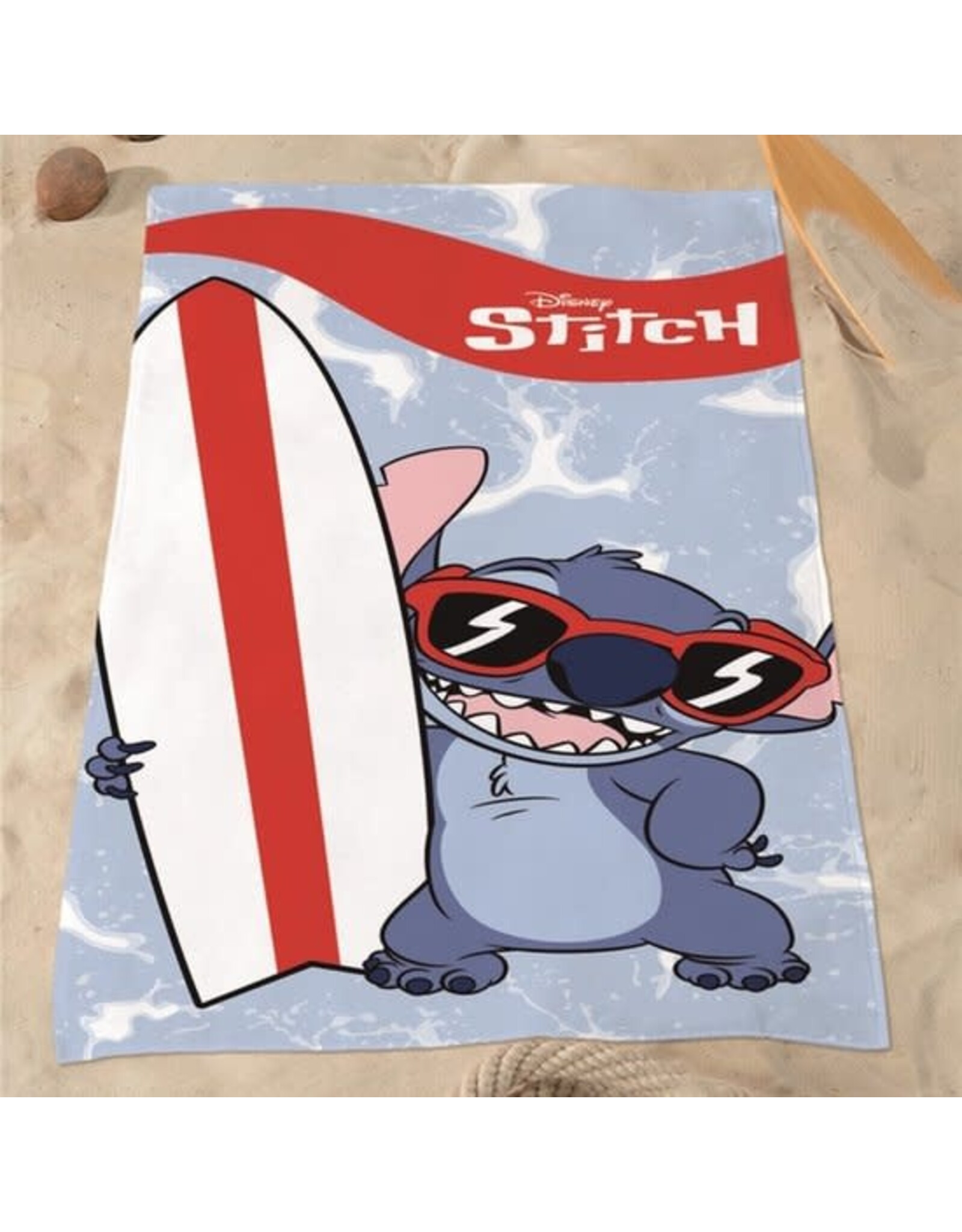 DISNEY Stitch strandlaken surf 70 x 140 cm
