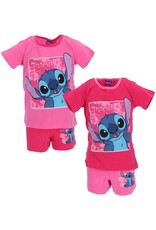 DISNEY Shortama - Pyjama met Stitch - Roze - Maat 98, 104, 110, 128