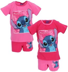 DISNEY Shortama - Pyjama met Stitch - Roze - Maat 98, 104, 110, 128