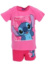 DISNEY Shortama - Pyjama met Stitch - Roze - Maat 98, 104, 110, 128