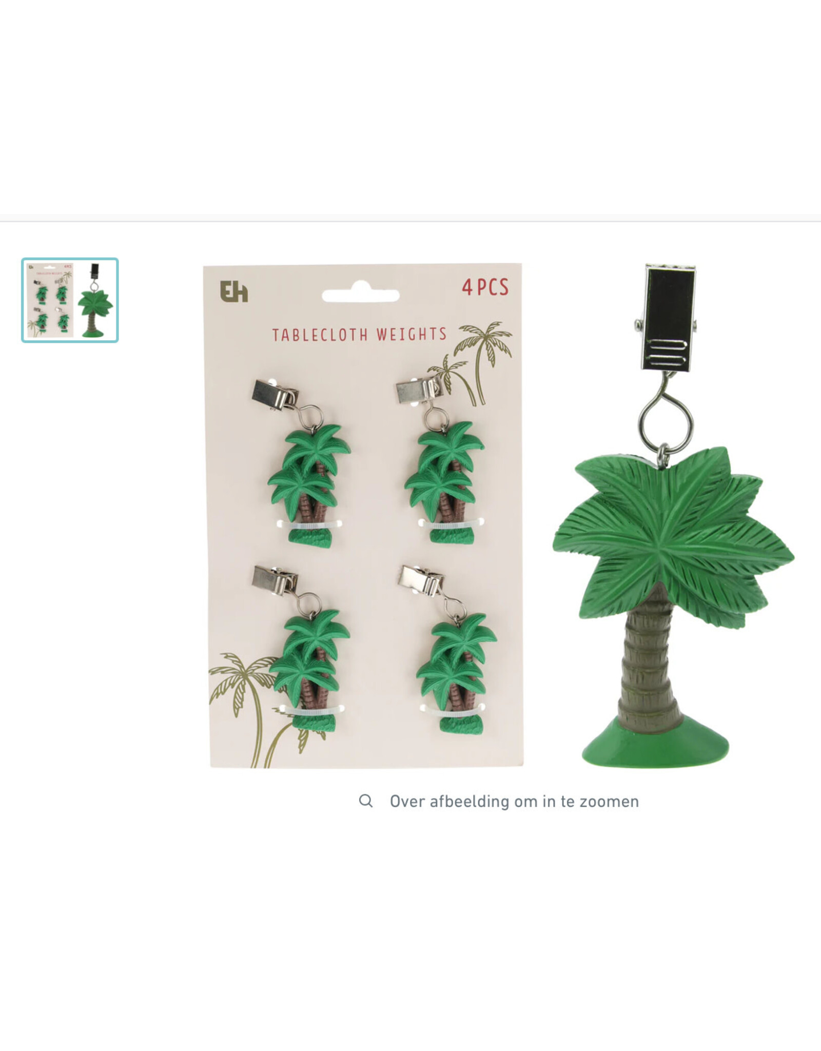 Tafelkleedgewichten Palmboom 4 stuks