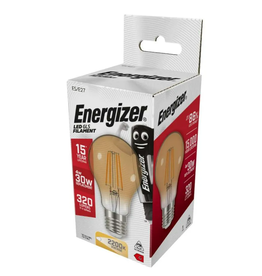 Energizer Energizer LED Filament Gold GLS E27 (ES) 440lm 4W 2,200K (Warm White)