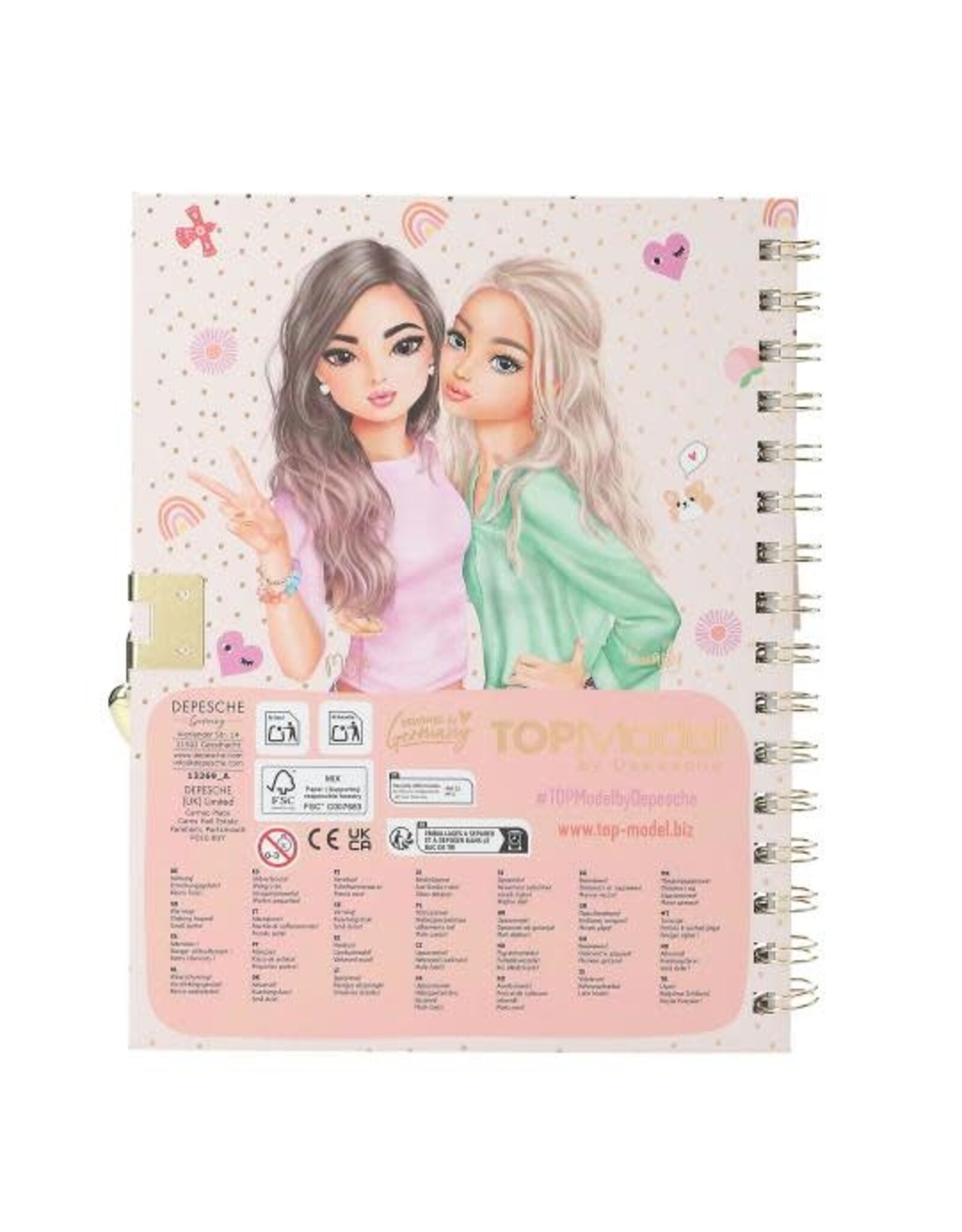 Depesche TOPModel dagboek met slot en armband