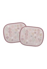 LITTLE DUTCH Little Dutch zonneschermpjes ocean dreams pink - autozonnescherm - roze met zeedieren - set van 2 stuks