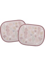 LITTLE DUTCH Little Dutch zonneschermpjes ocean dreams pink - autozonnescherm - roze met zeedieren - set van 2 stuks
